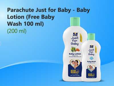 Parachute Just for Baby - Baby Lotion (Free Baby Wash 100 ml) 200 ml-offer